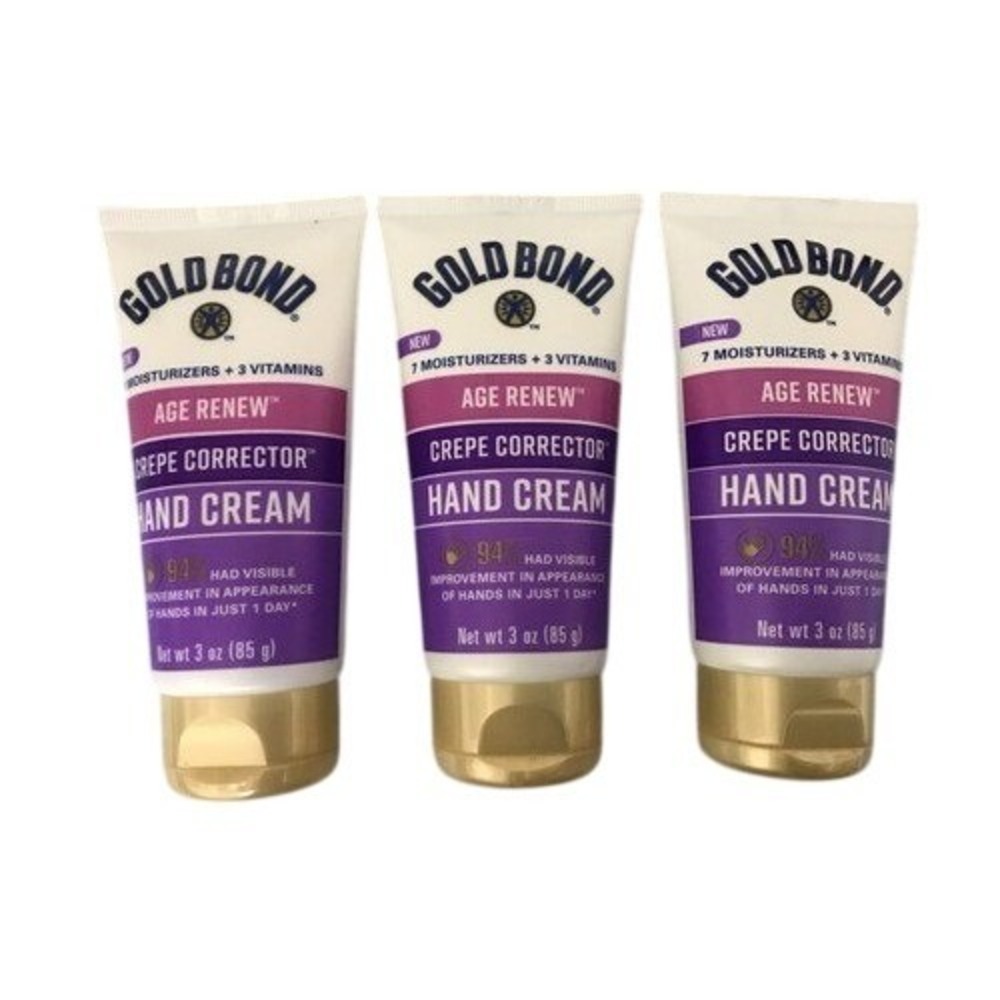 3 Gold Bond Age Renew Crepe Corrector Hand Cream 3 oz 7 Moisturizers 3‎ Vitamins